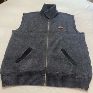 McDonald New Zealand Possum Merino Wool Navy Blue Vest Size Large